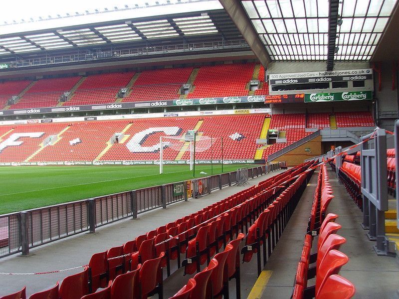 Anfield, uno de los lugares que visitar en Liverpool