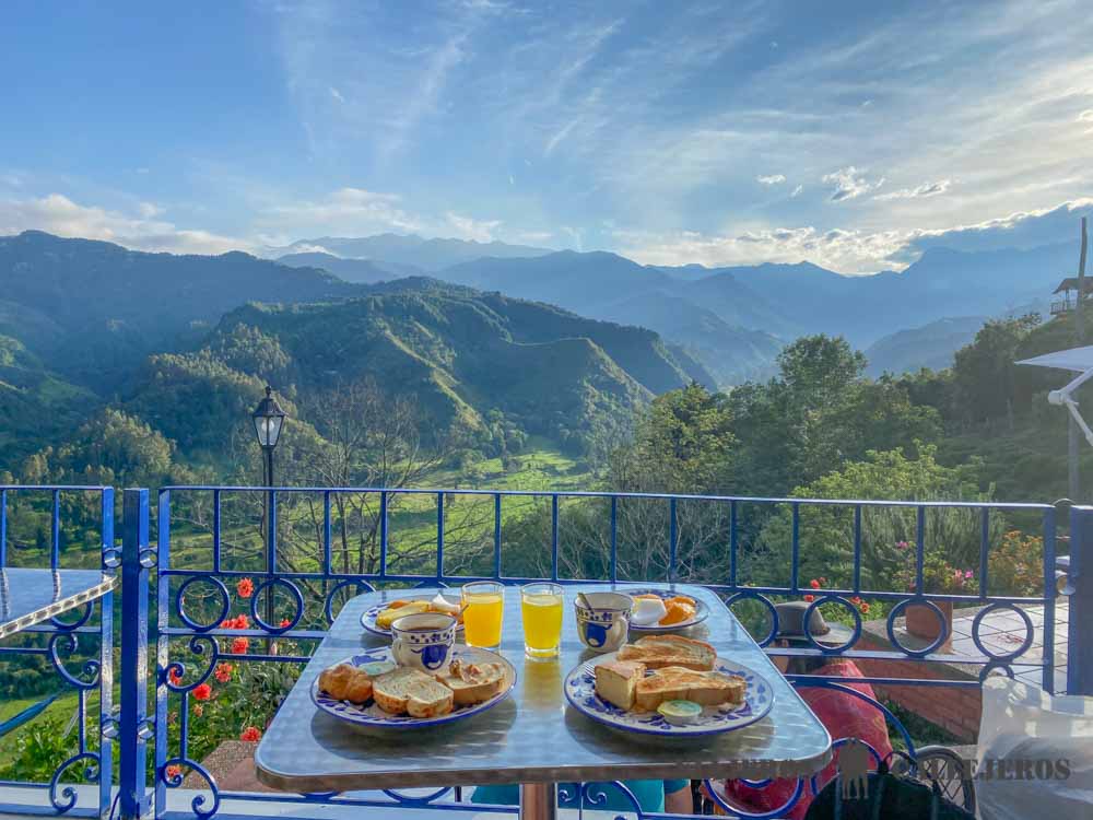 Terraza del Hotel Mirador del Cocora en Salento