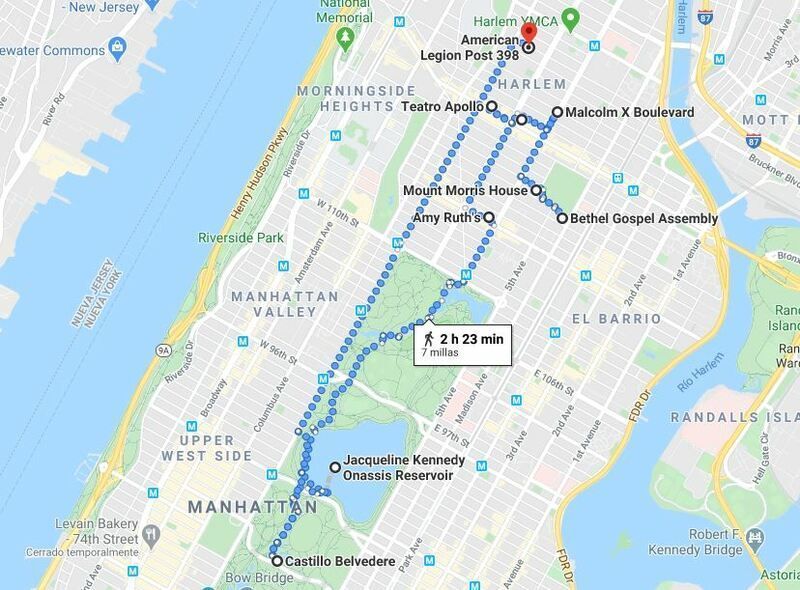 Mapa del quinto día del Nueva York en 5 días