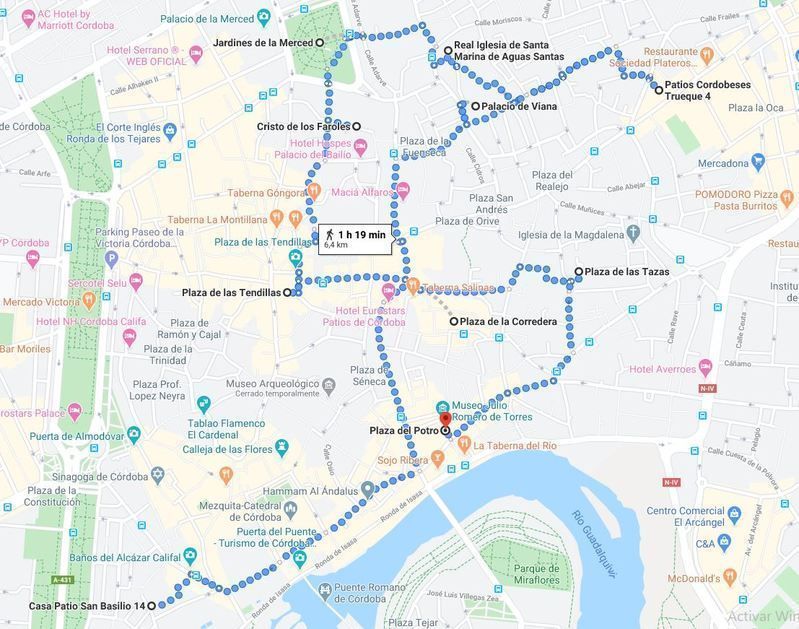Mapa del segundo día en Córdoba