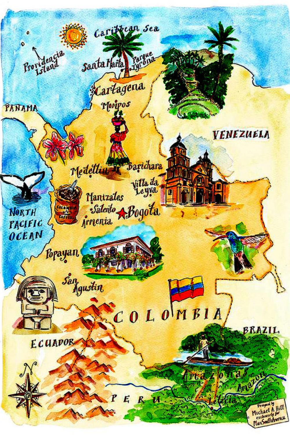 Mapa Viaje a Colombia