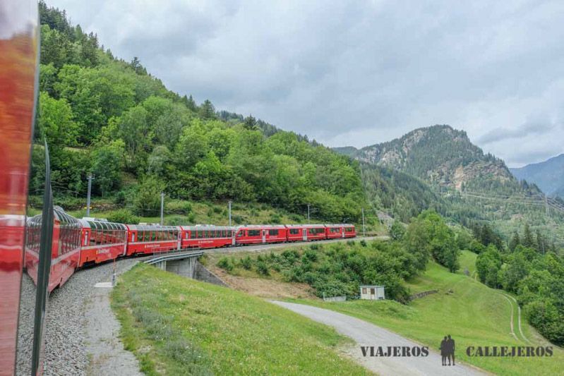 Bernina Express, uno de los trenes panorámicos de Suiza
