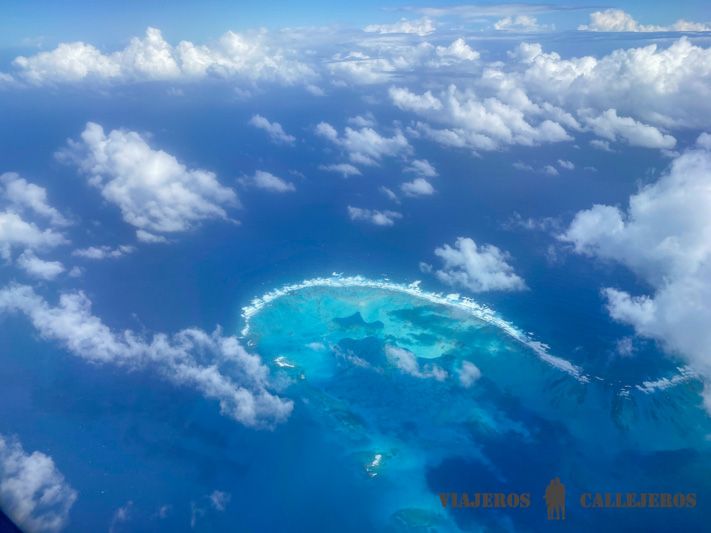 Vistas durante el vuelo a Providencia