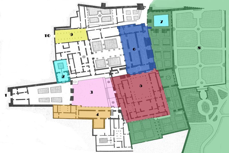 Plano del Alcázar de Sevilla