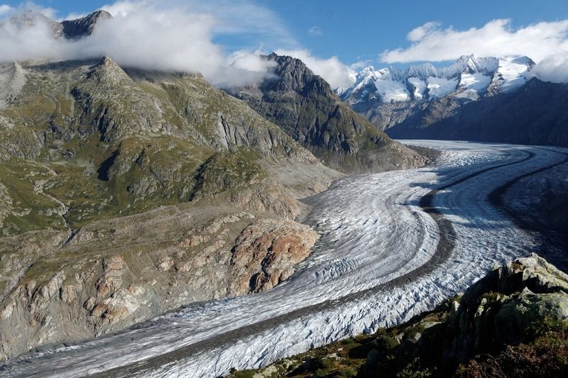 Glaciar Aletsch, uno de los lugares que ver en el Jungfraujoch