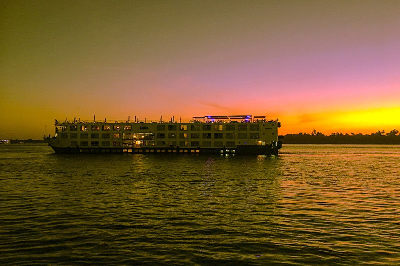 Atardecer sobre el Nilo