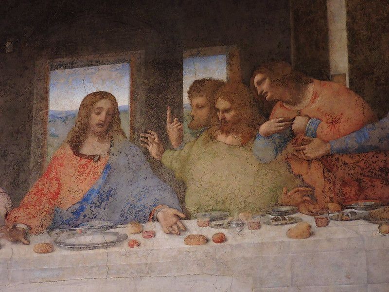 Detalles de La última cena de Leonardo Da Vinci