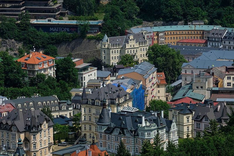 Karlovy Vary desde la Torre Diana