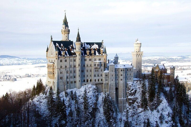 Vistas del Castillo de Neuschwanstein desde Marienbrücke o puente de María