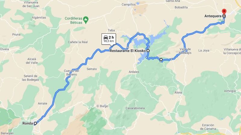 Provincia de Málaga en coche